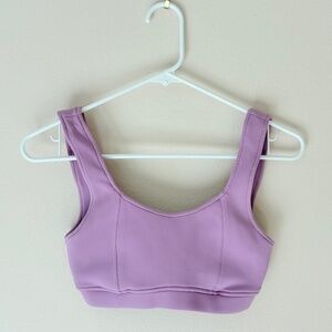 Cleo Harper bow sports bra, size US 4, purple